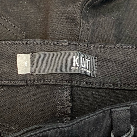 Kut From the Kloth Reese Black Button Fly High Rise Ankle Straight Leg Jeans - Picture 9 of 10